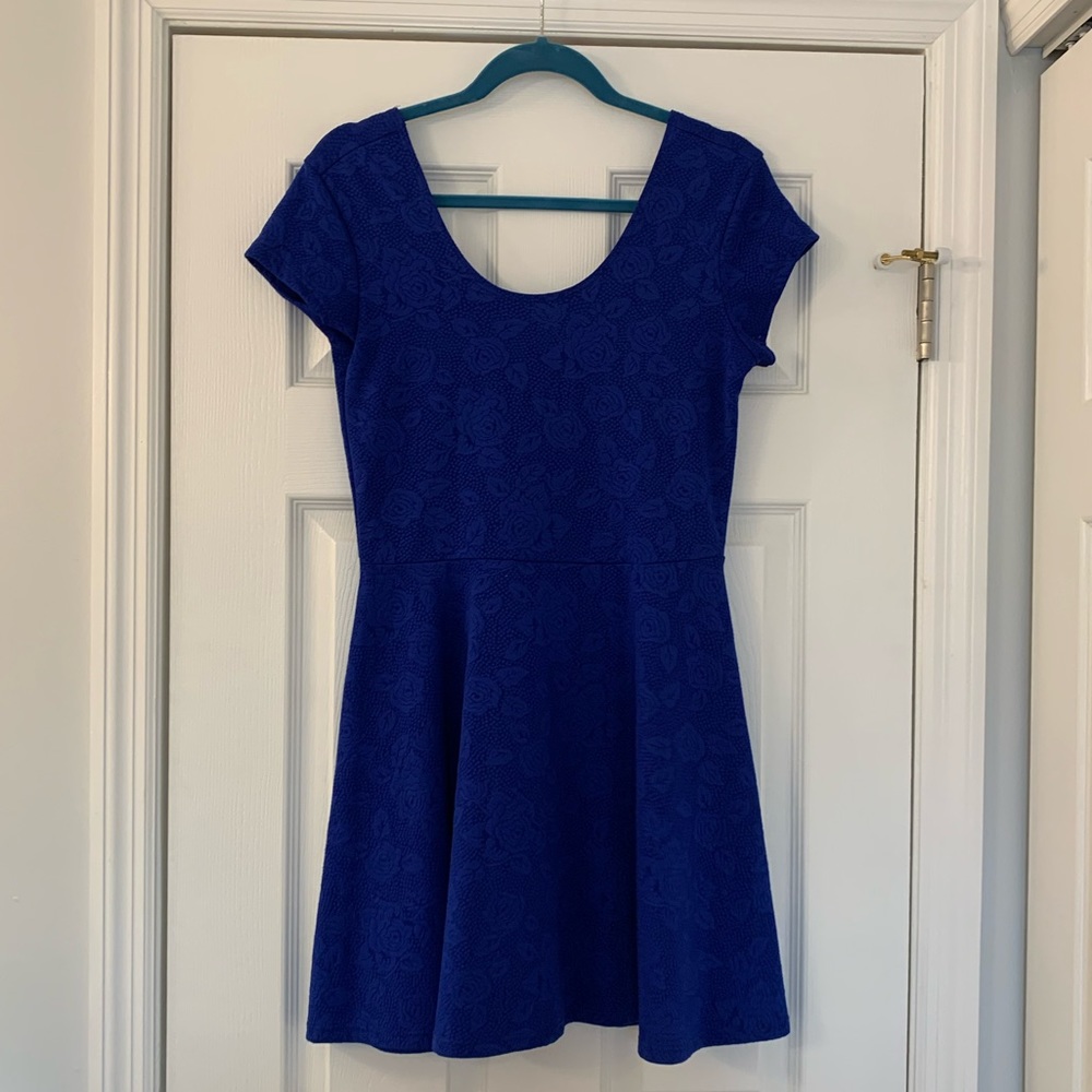 Blue floral dress